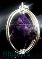 Star Pendulum with Sterling Silver Plated  Casing - click here for large view